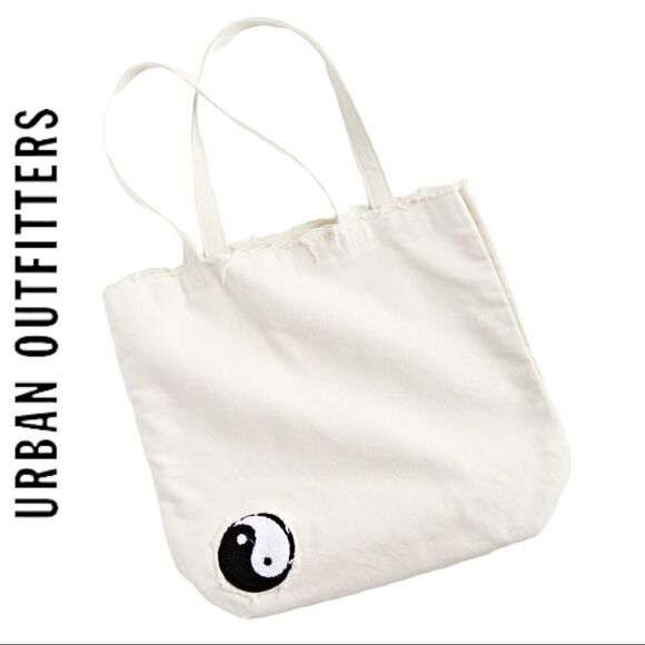 Urban Outfitters Handbags - NEW Urban Outfitters UO Distressed Yin Yang Tote Bag